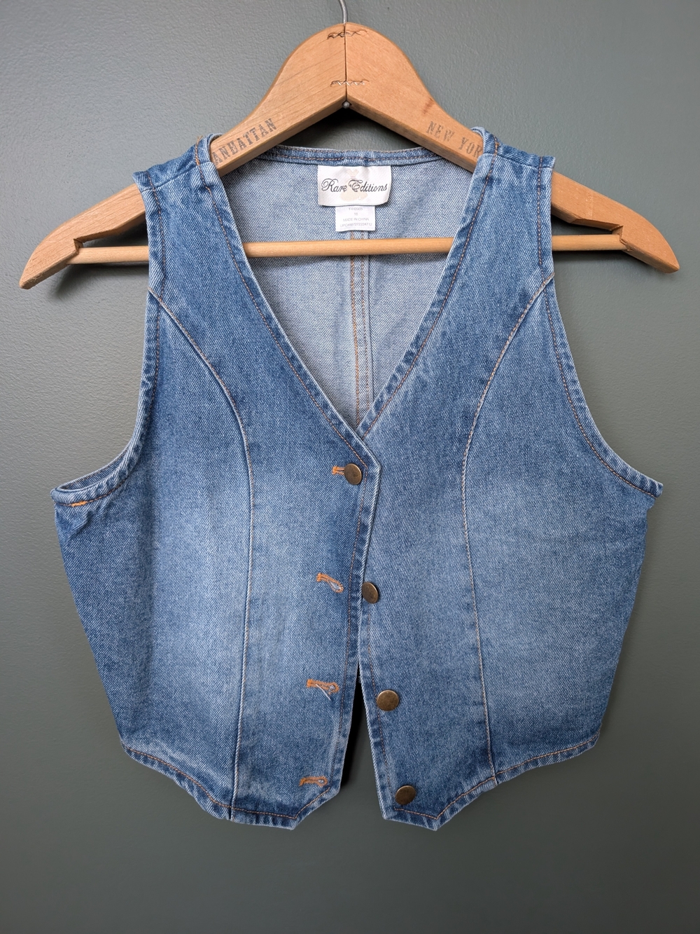 Rare Editions Girls Denim Vest Y2K